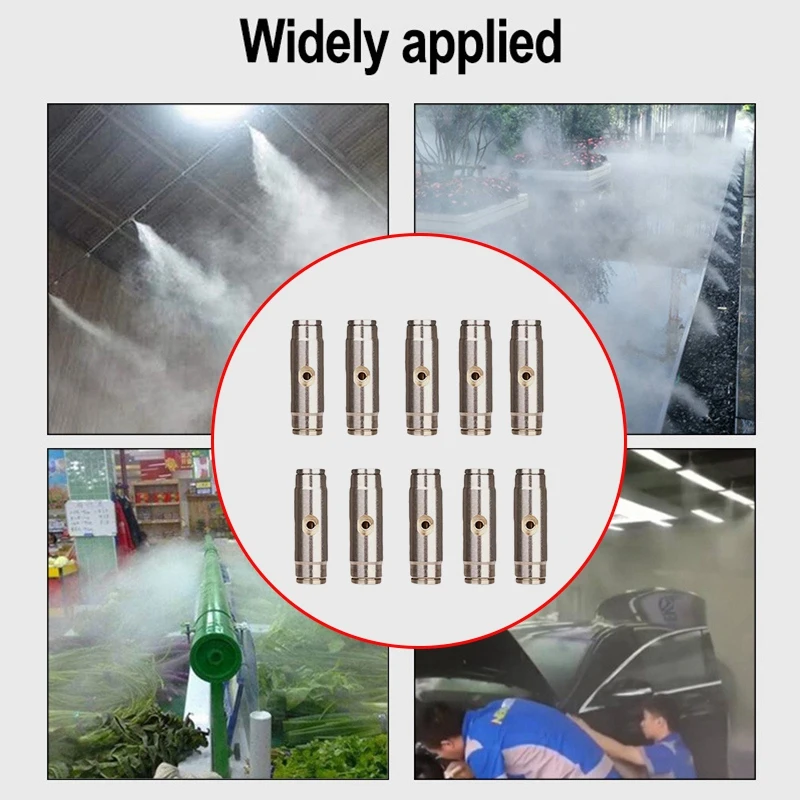 

10Pcs 3/8 inch Slip Lok Misting Nozzle Coupling Tees 10/24 UNC 1000 PSI Quick Connect