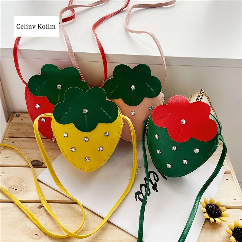 

Celinv Koilm Girls Bags New Cute Strawberry Bag Children Messenger Bag Men And Women Baby Coin Purse Decorative Small Bag