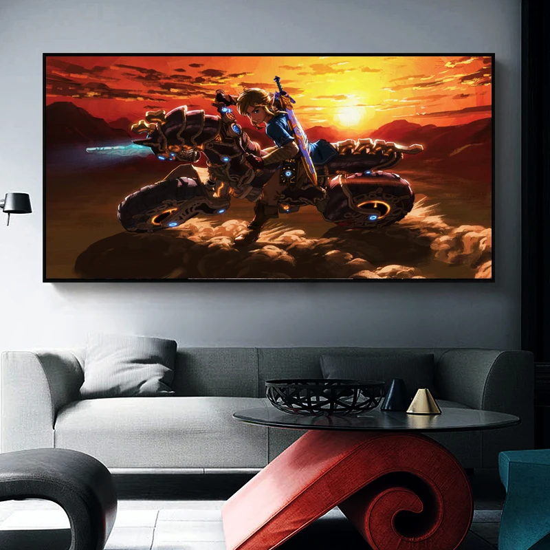 

Hot Game Legend Of Zelda Poster Breath Of The Wild Posters And Prints Canvas Painting Wall Art Home Decoration Living Room Decor