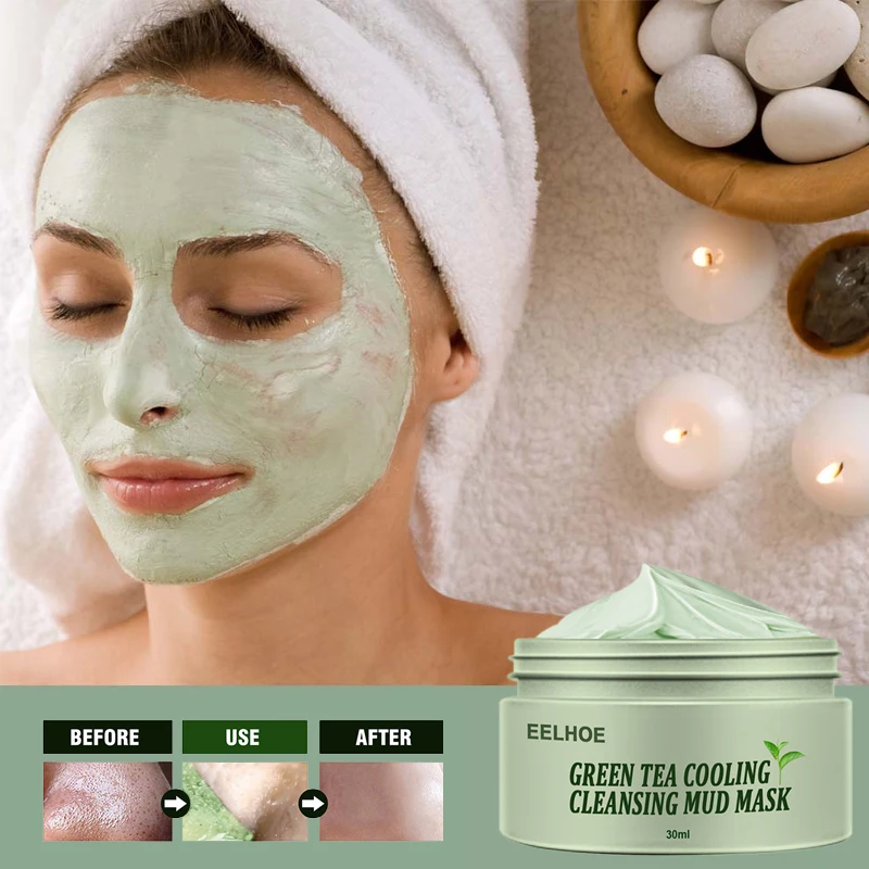 

Green Tea Oil Control Acne Clearing Peel Off Mask Cleansing Face Mask Moisturizing Blackhead And Fine Pores Mud Mask TSLM1