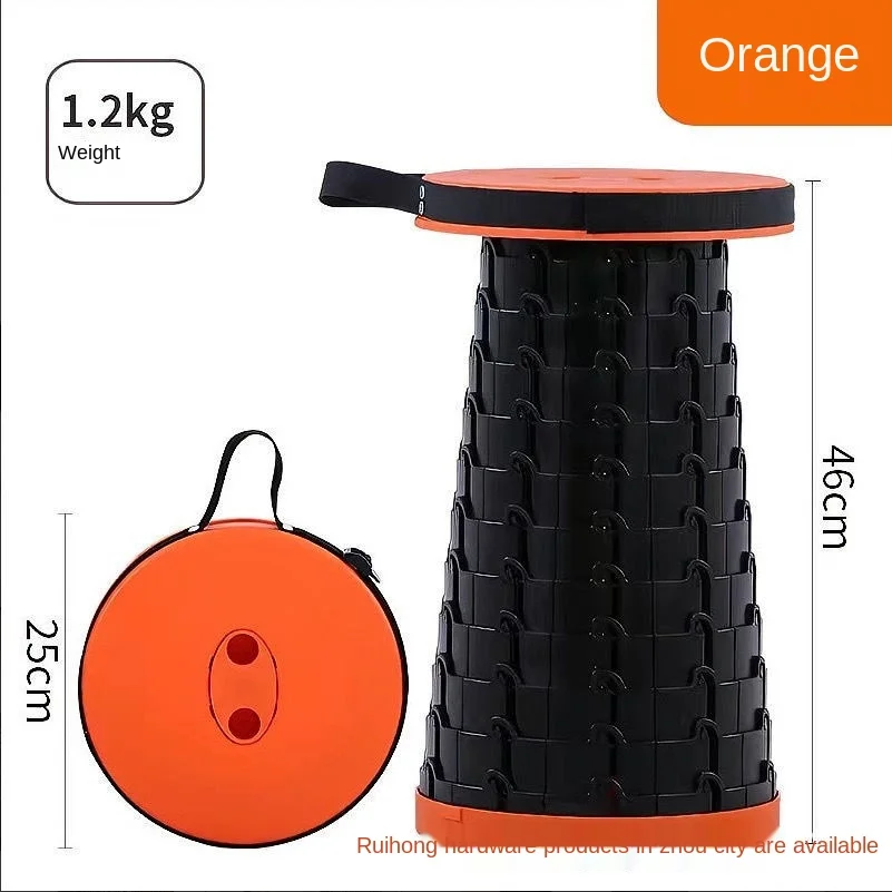 

Camping Chair Folding Stool Outdoor Fishing Stool Adjustable Telescopic Stool Household Shoe Changing Stool Folding Stool good