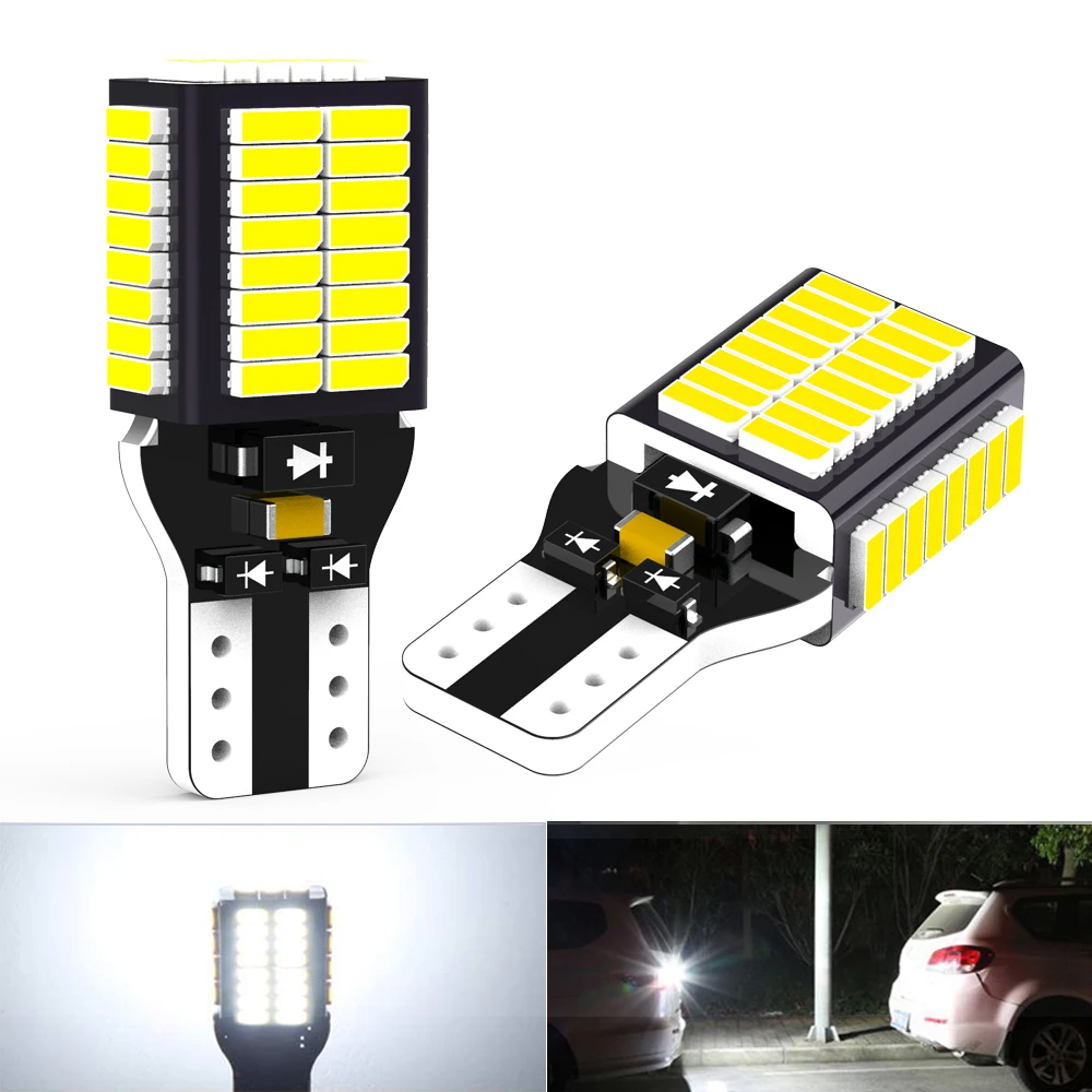 

New T15 W16W 906 LED Backup Light Bulbs High Power 4014 54-SMD Chipsets 7W 1800LM Error Free 912 921 Reverse Lights 6000K