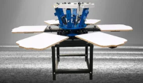 6 цветов станция футболка трафаретная печатная машина поставляется с базой H0275 |