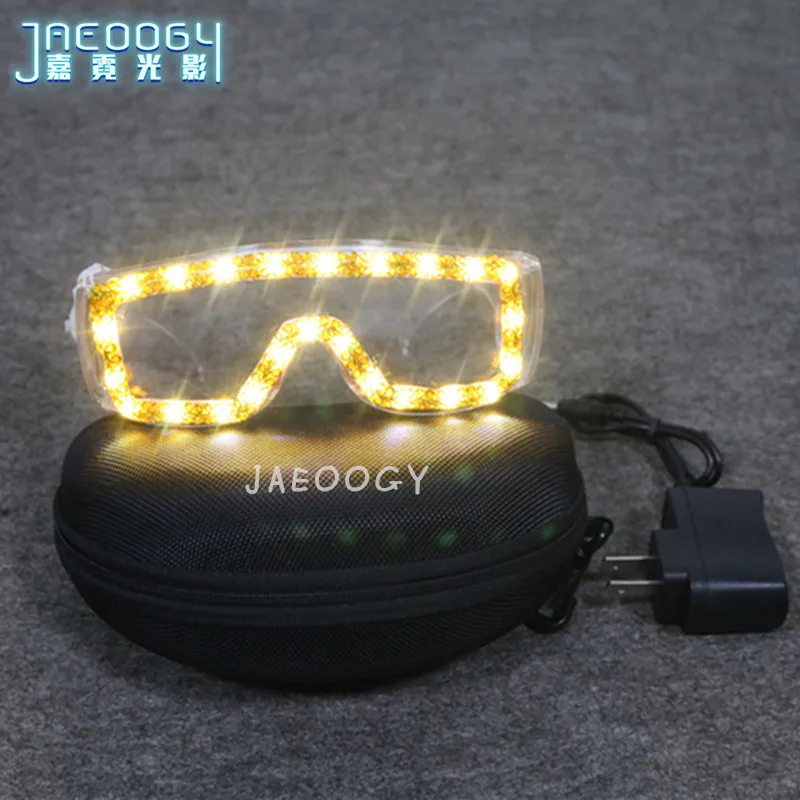 

High quality LED glasses Halloween Christmas party show luminous glasses gloves stage performance dancing lights props