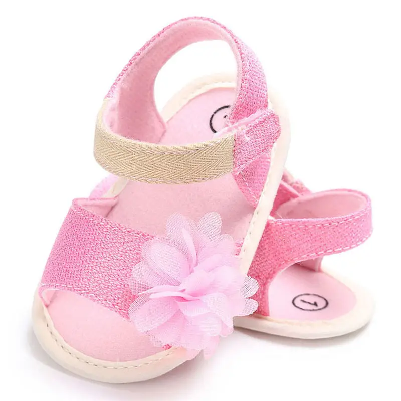 Сандалии для новорожденных 5 цветов мягкая нескользящая подошва кружевная