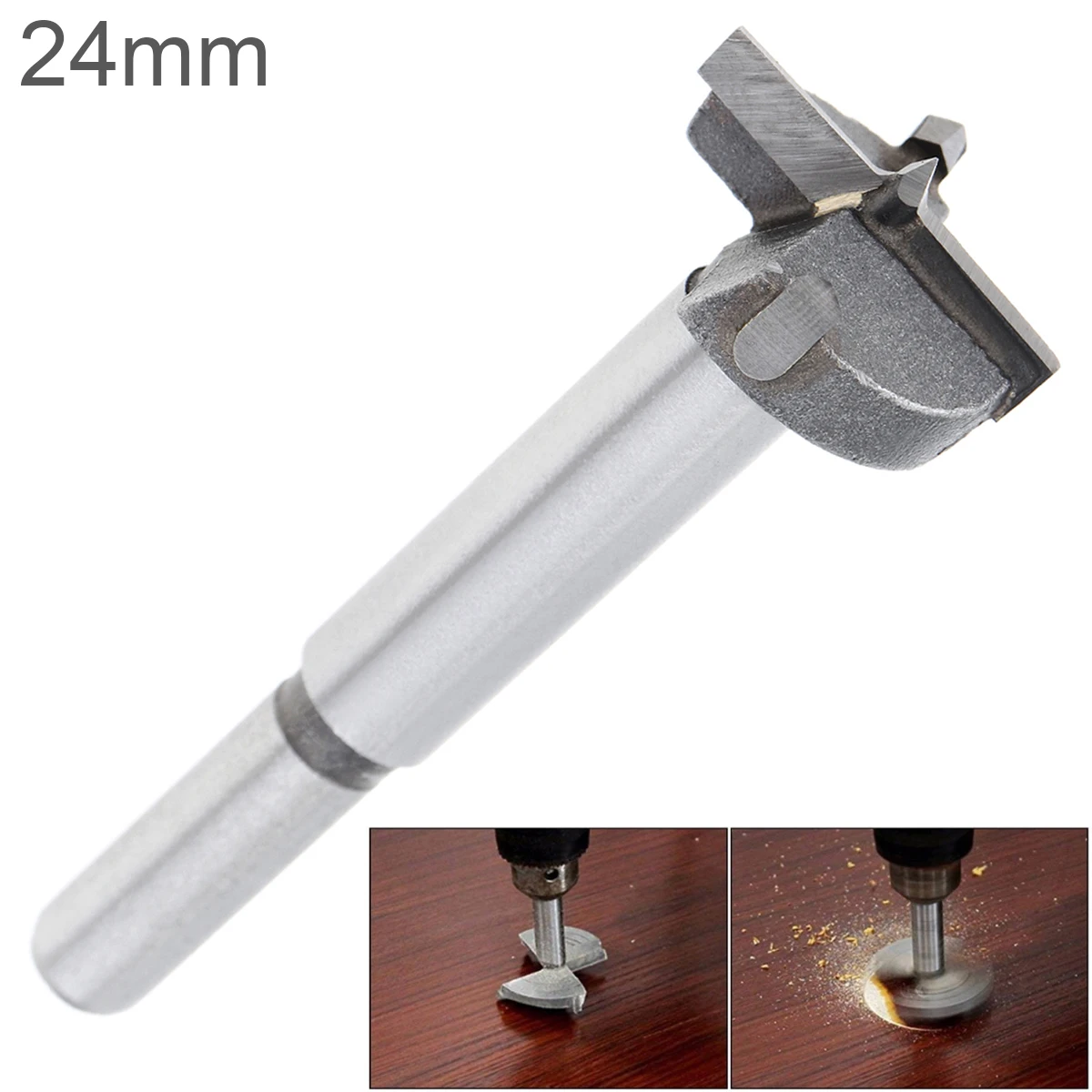 

1 PC 24mm Tungsten Steel Hard Alloy Wood Drill Bits Woodworking Hole Opener for Drilling on /Plastic Boards/Wooden Board