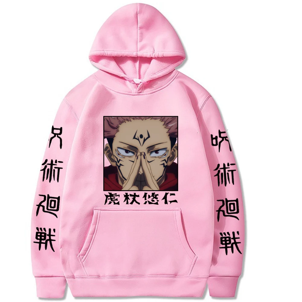 

Harajuku Anime Jujutsu Kaisen Itadori Yuji Cartoon Casual Men Hoodies Male Streetwear Casual Winter Hip Hop Unisex Sweatshirt