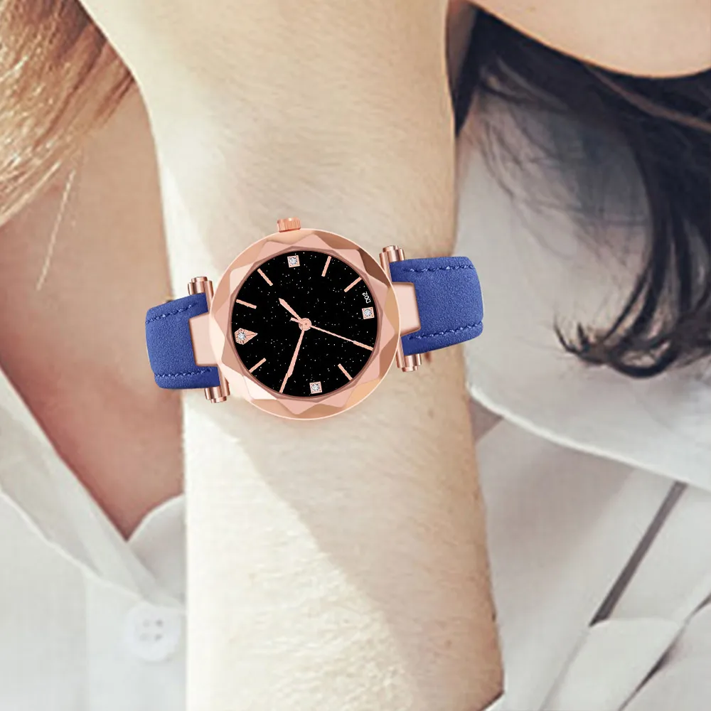 

Top Brand Star Watch For Women Rose Gold Mesh Magnet Starry Sky Quartz Wristwatch Ladies Wrist Watches relogio feminino A50