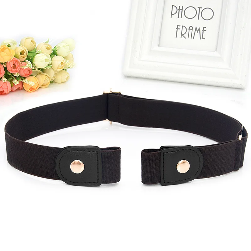 Ремень для джинсов унисекс без пряжки с эластичным поясом мужчин и женщин модные