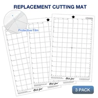 for silhouette cameo plotter machine 3pcs replacement cutting mat transparent adhesive mat with measuring grid 8 by 12 inch