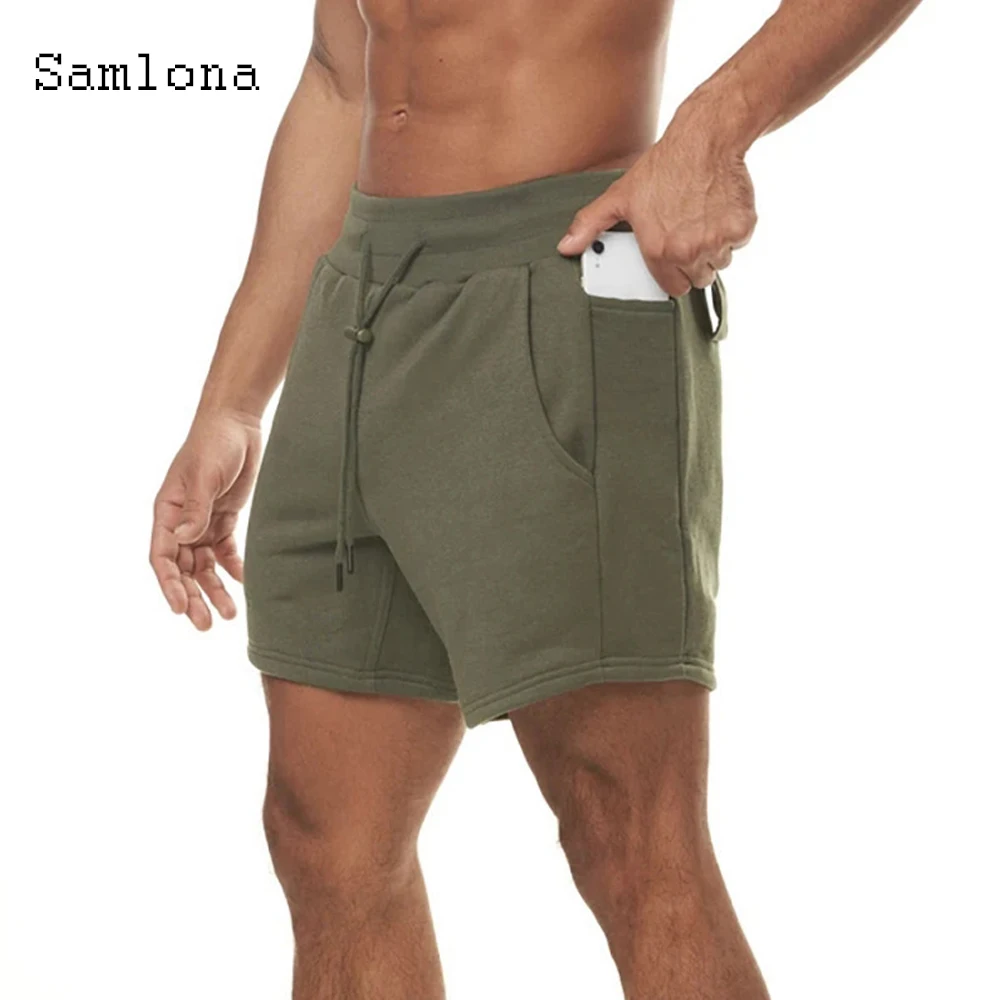 

Plus Size Men's Casual Board Shorts 2021 New Spliced Pockets Sexy Mens Clothing Lace-up Short Bottom Summer Beachwear Sport Man