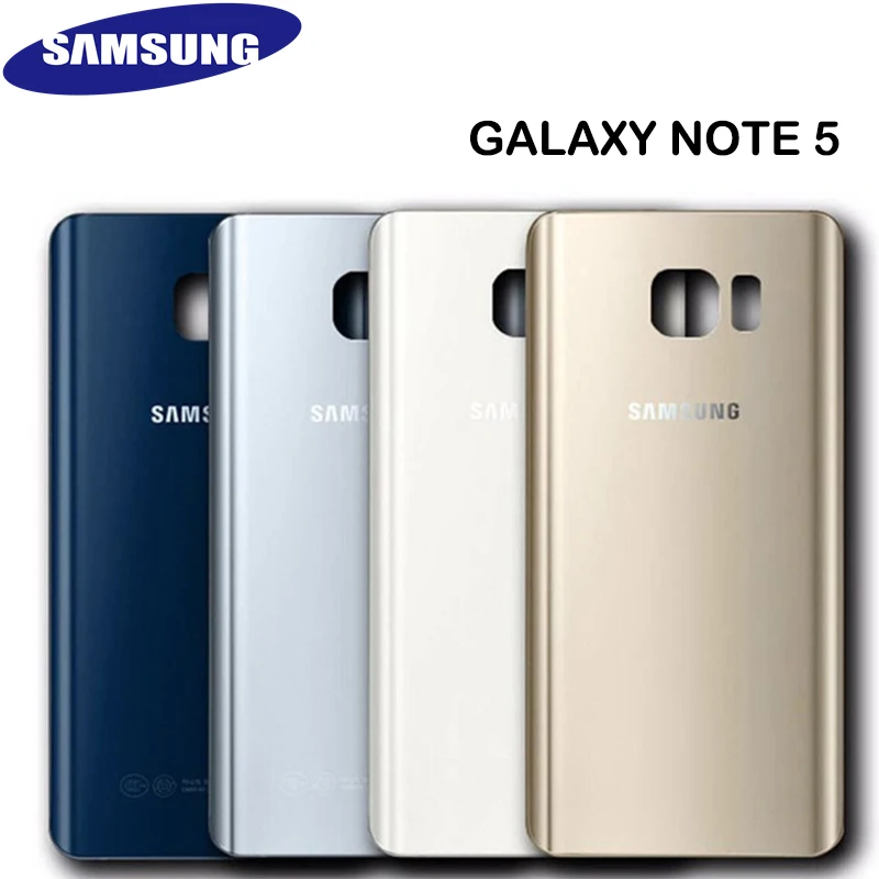 

Official Samsung Glass Housing Battery Back Cover Rear Door Case Replacement Part Adhesive For Galaxy Note 5 SM-N920F N920P