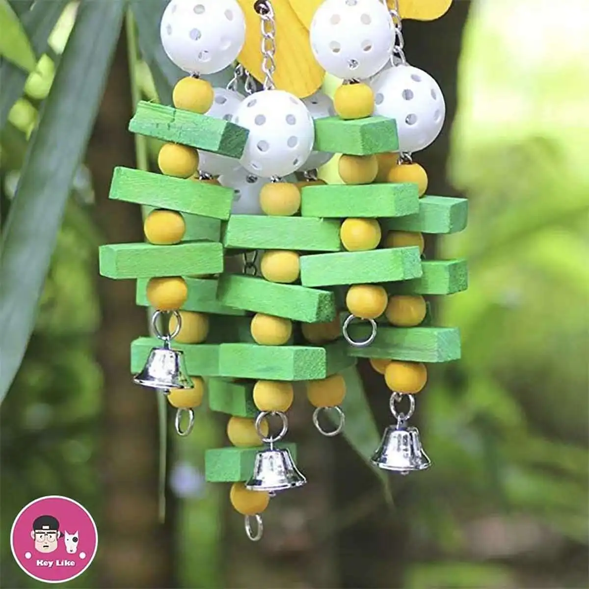 

Colorful Wooden Blocks Swing Food Grade Toys Bird Toys Chewing Playing Toys Large Medium Pet Parrot Cockatiel Parakeet