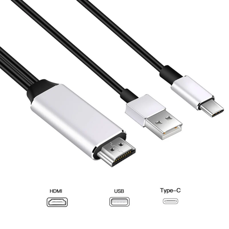 4K HD Clear Type C к HDMI кабель USB зарядное устройство преобразователь сигнала HDTV AV ТВ