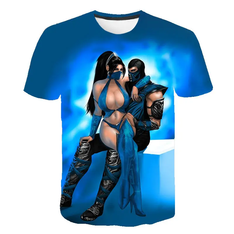Новинка 2021 футболка с 3D принтом Mortal Kombat для мужчин и женщин модная повседневная