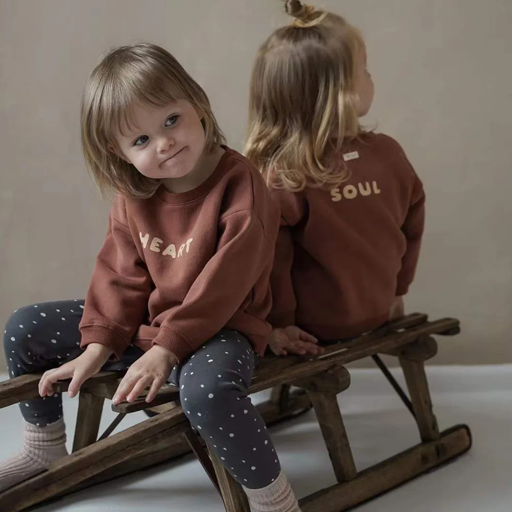 Детские комплекты одежды новинка Осень-зима бренд OZ Дизайнерский Модный свитшот