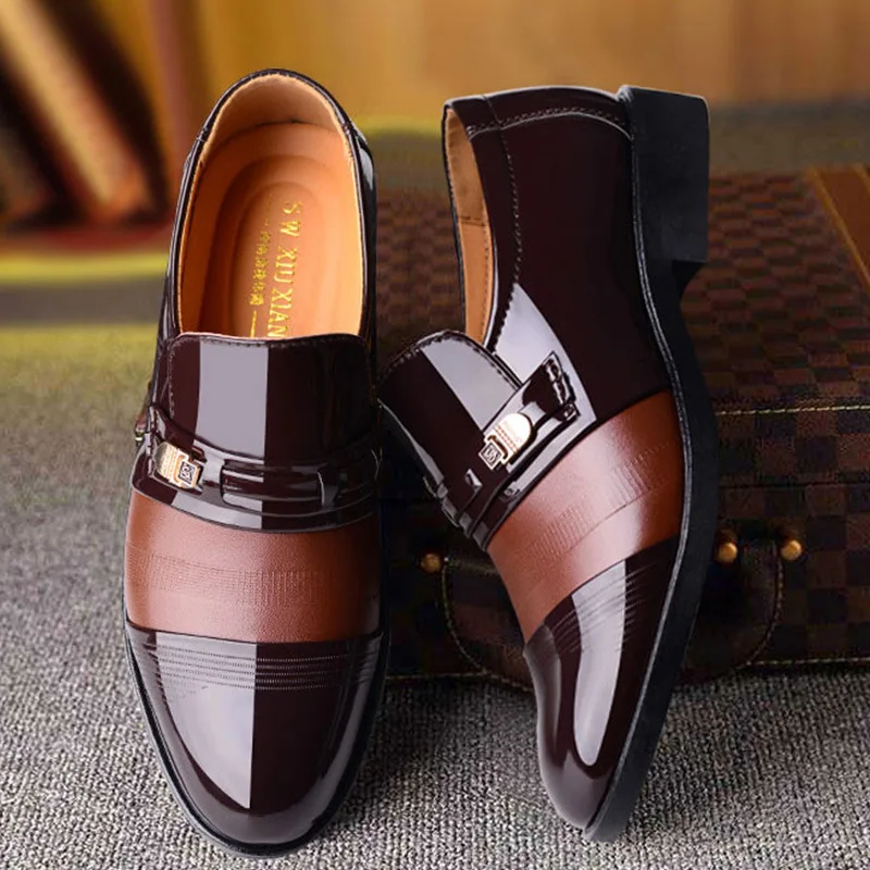 

Men Platform Leather Casual Dress Shoes 2020 Trend Autumn Fashion Vintage Luxury Brand Plus Size Party Business Comfortable Shoe
