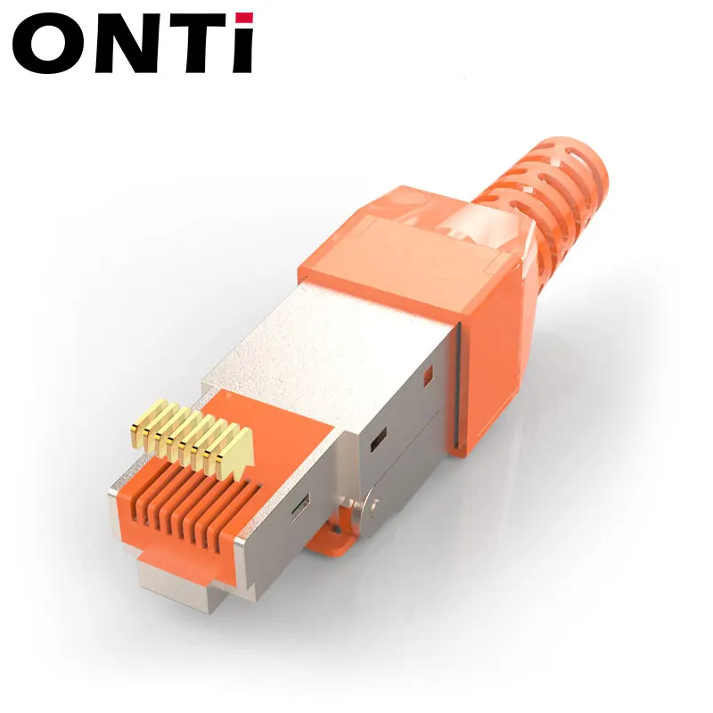Разъем ONTi 23/24AWG разъем концевой экранированный RJ45 Cat8 / Cat 7/Cat6A Cat7 Модульные