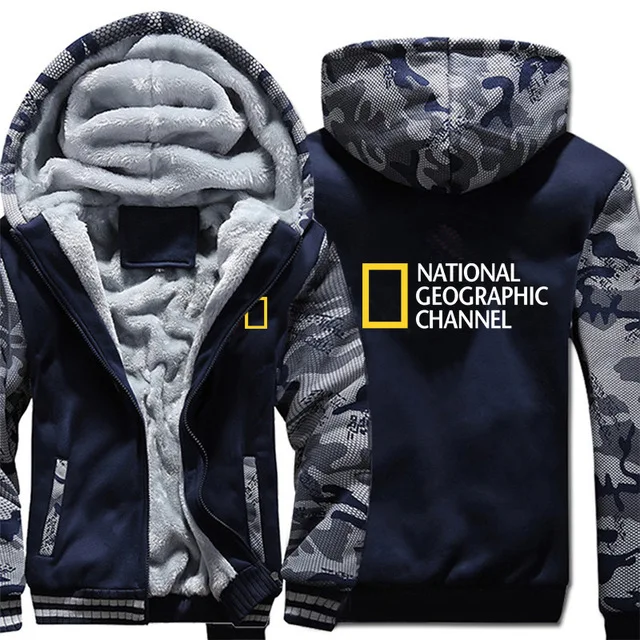 

2021 Winter National Geographic Channel Hoodies Men Fashion Wool Liner Jacket National Geographic Sweatshirts Men Coat hu0