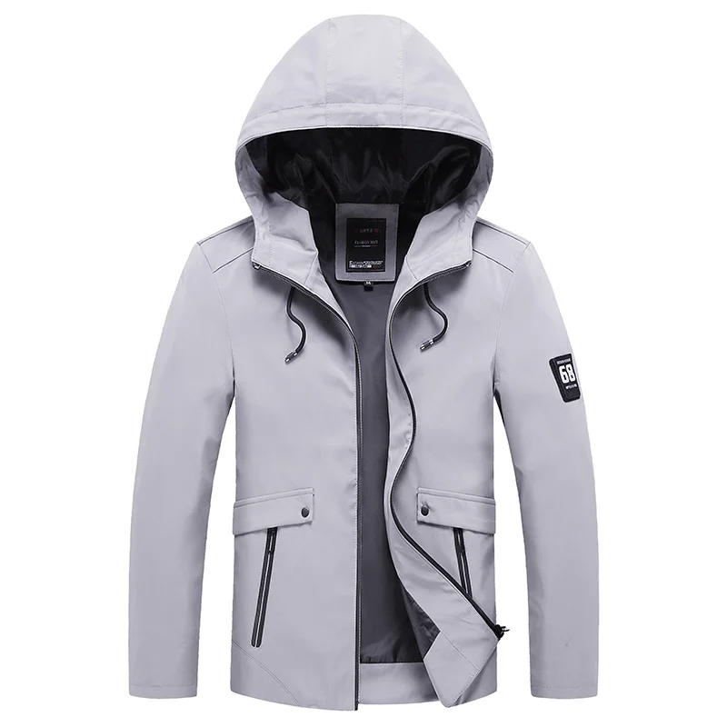 Куртка мужская с капюшоном повседневная верхняя одежда большие размеры 4XL весна