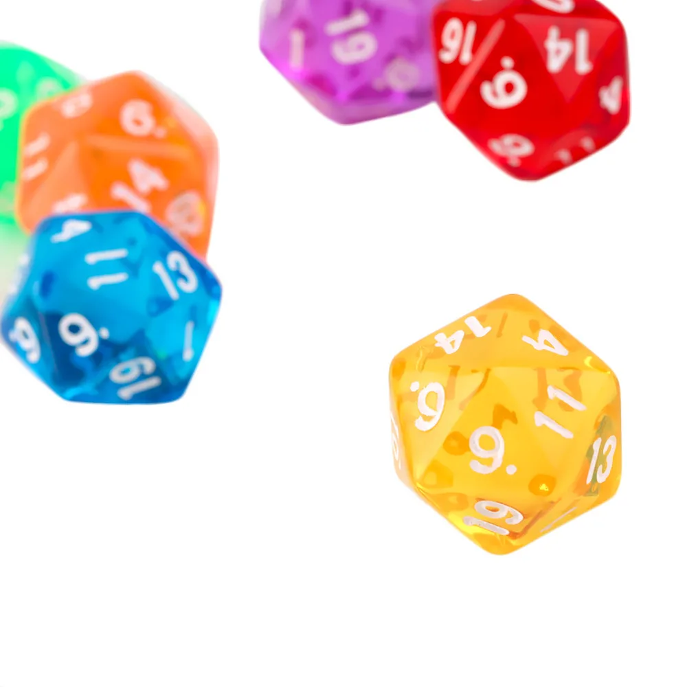

6pcs/Set Games Multi Sides Dice D20 Gaming Dices Game Playing Mixed Color New HOT