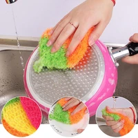 kitchen dish cleaning spong wash bowl brush cute strawberry napkin glass dishcloth products household suppies clean tools