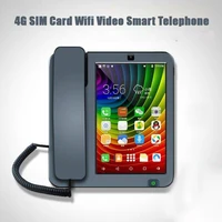 SIM Card Android Smart Fixed Phone Touch Screen Video Call Telephone With Wifi Recording For Home Business Landline Phones