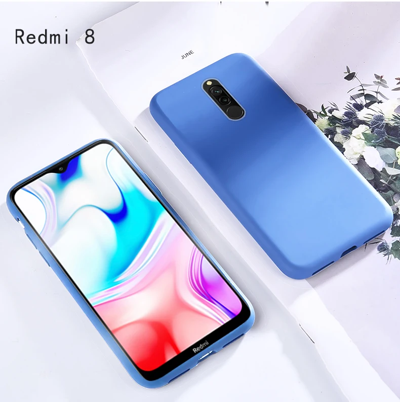 Жидкий силиконовый чехол для Redmi 8, 8A, чехол-бампер, противоударный чехол, мягкий ТПУ чехол для телефона, для Xiaomi Redmi 8, 8A, 8 a, чехол Global