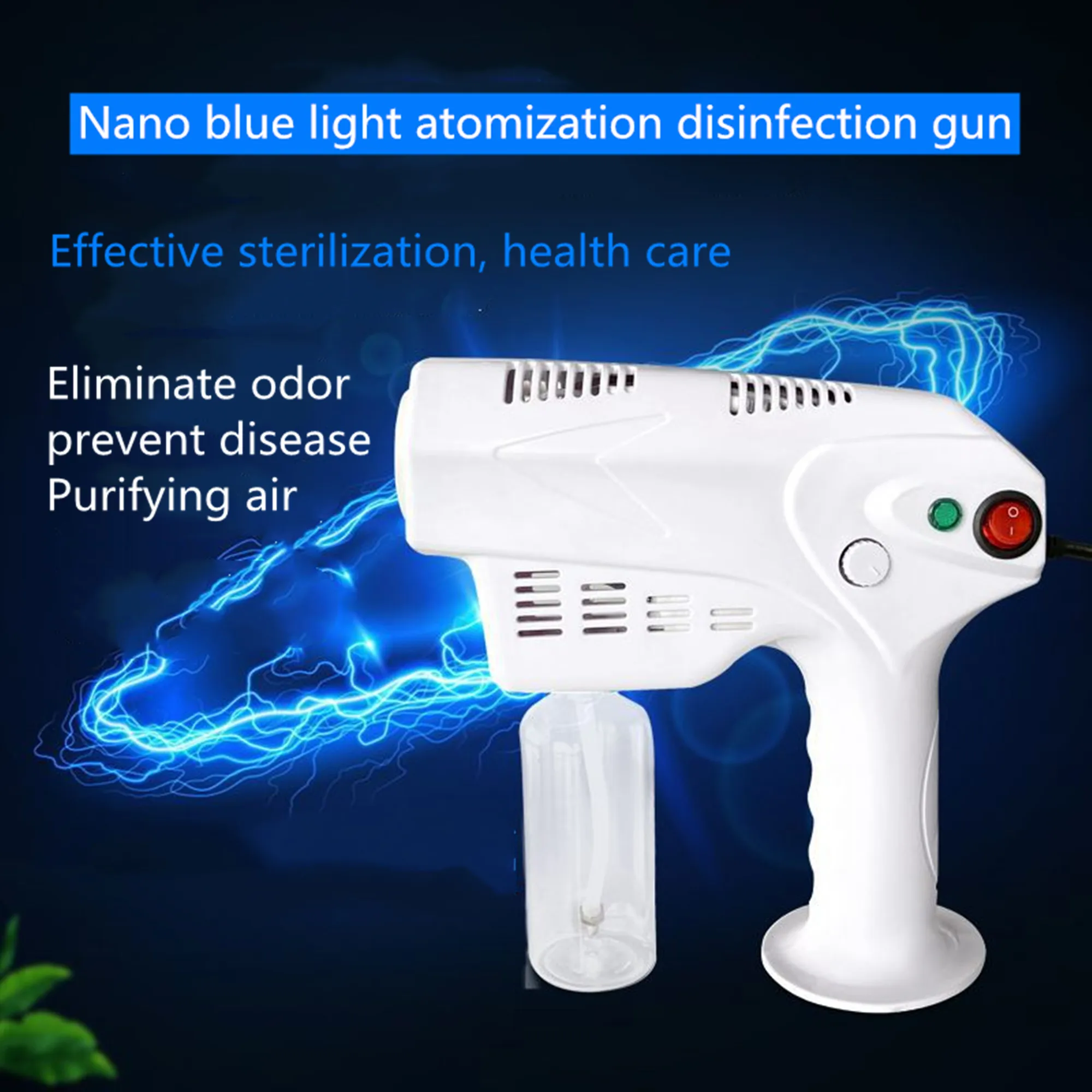 110V 220V 1200W Disinfection Machine 280mL Blue Ray Nano Steam Gun Fogger Smoke Handheld Machine Water Mist Trigger