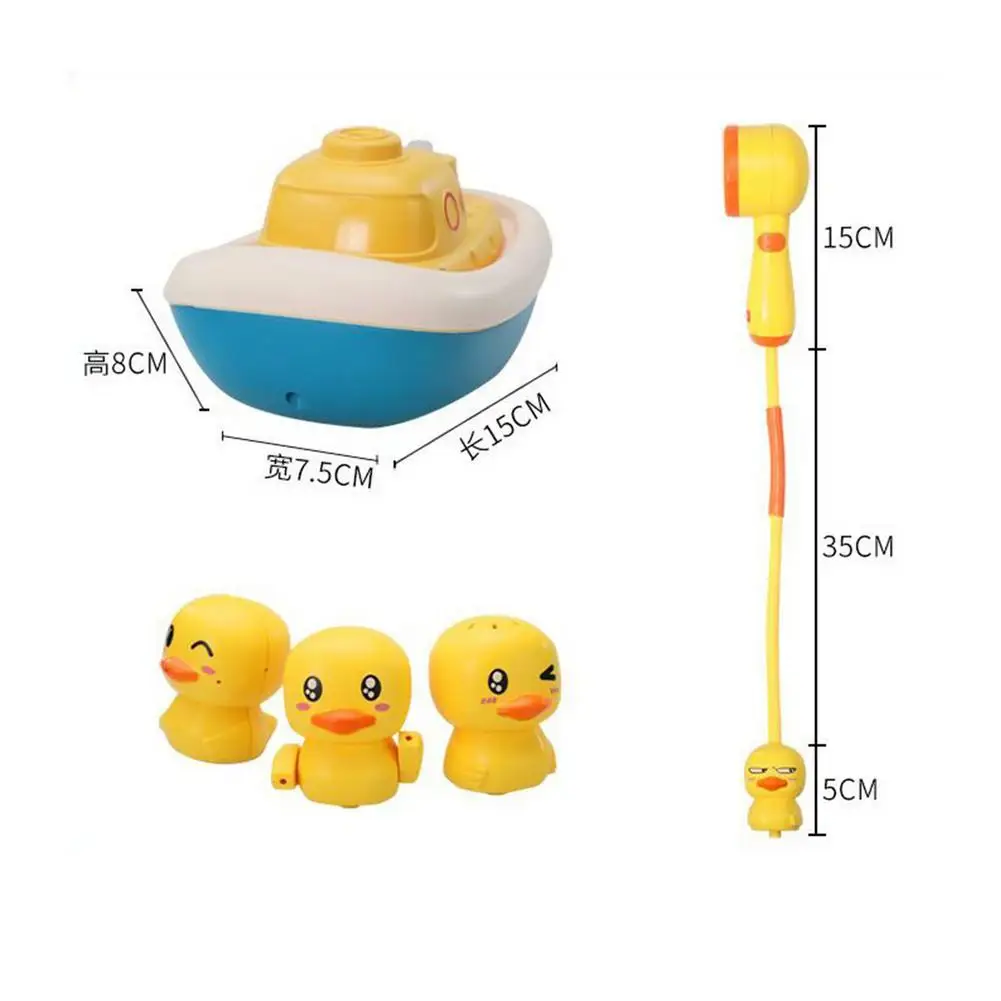 

Baby Bath Toys For Kids Electric Duck Sucker Bath Doll Spray Water Toys For Kids Baby 2-in-1 Floating Boat Kid Shower Funny Toy