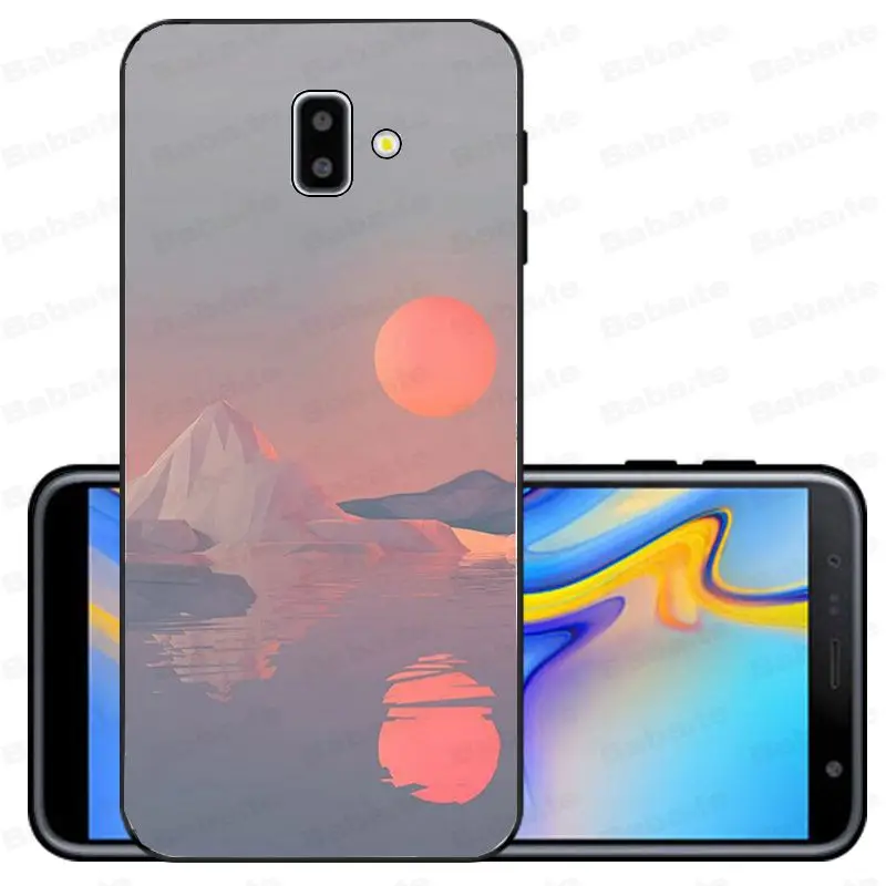 Japanese style Art Crane Fuji Mountain Pattern TPU Soft Phone Case For samsung Galaxy j6 plus A6 A8 A9 A10 A70 A50 Cellphones | Мобильные