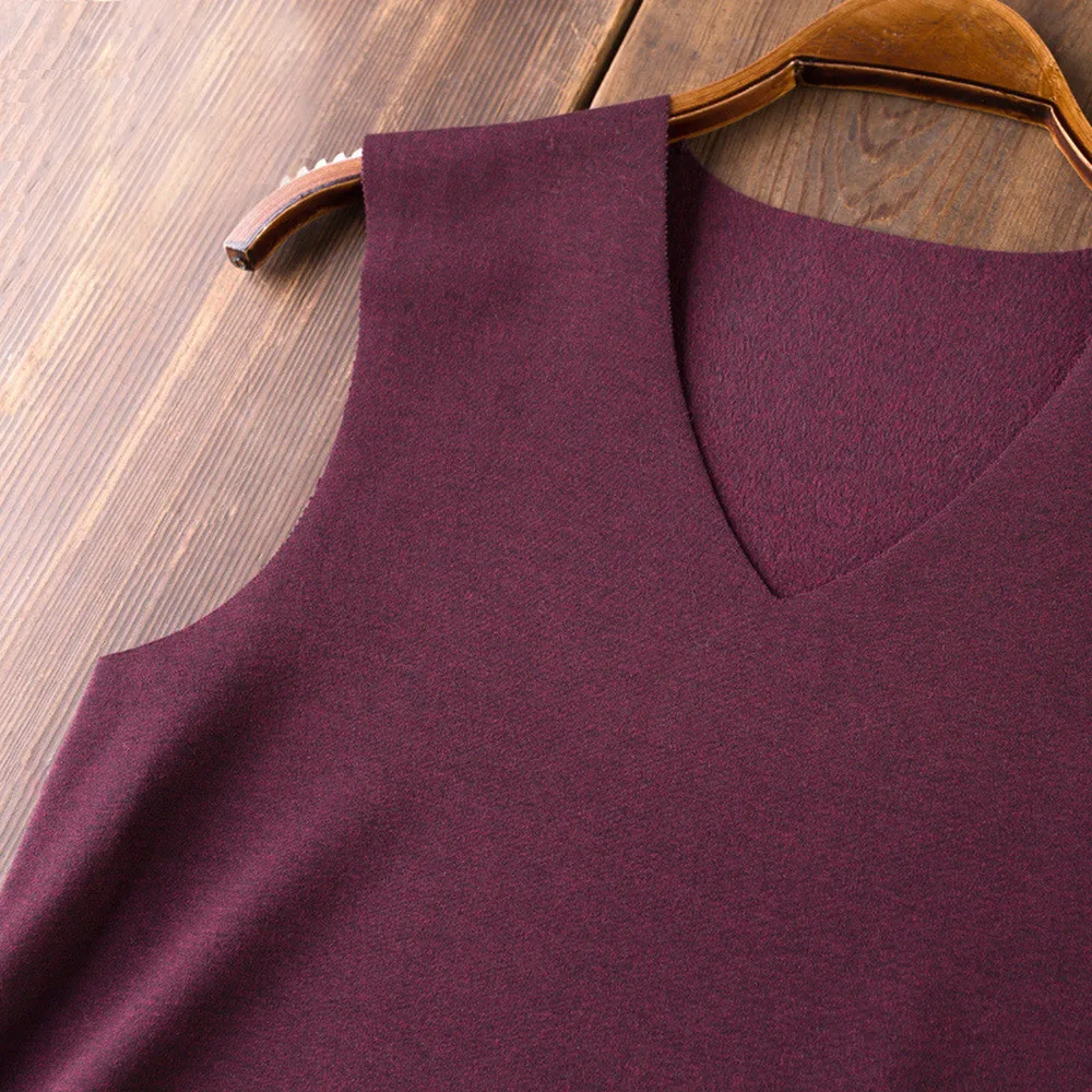 Мужской бесшовный теплый жилет Зимняя мужская приталенная версия длинный