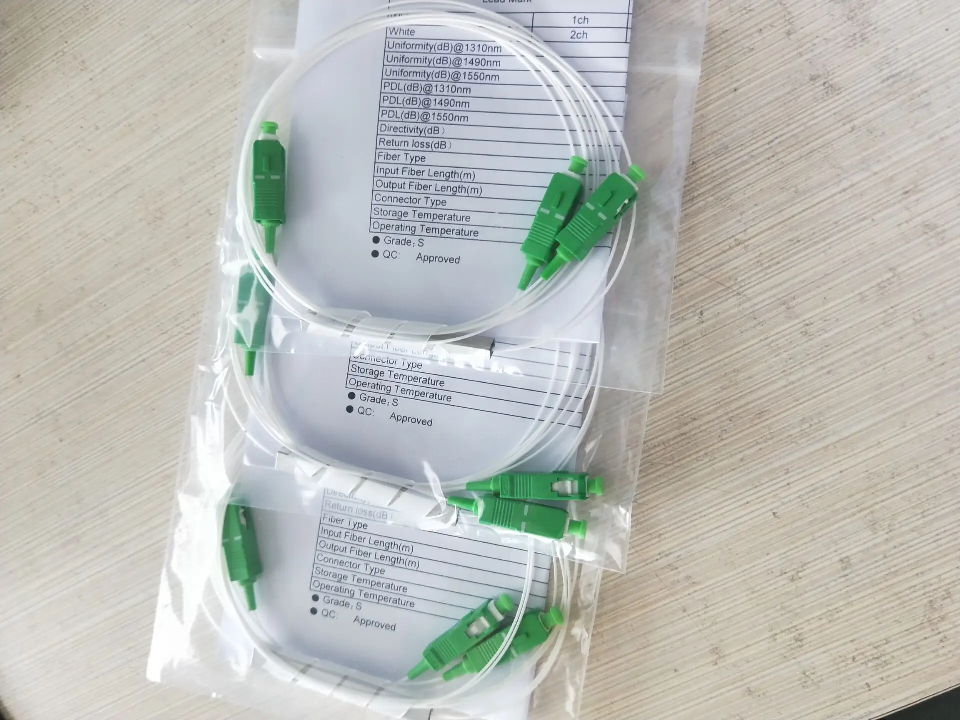 1X2 FTTH PLC разветвитель/волоконно-оптический разветвители APC стальная трубка