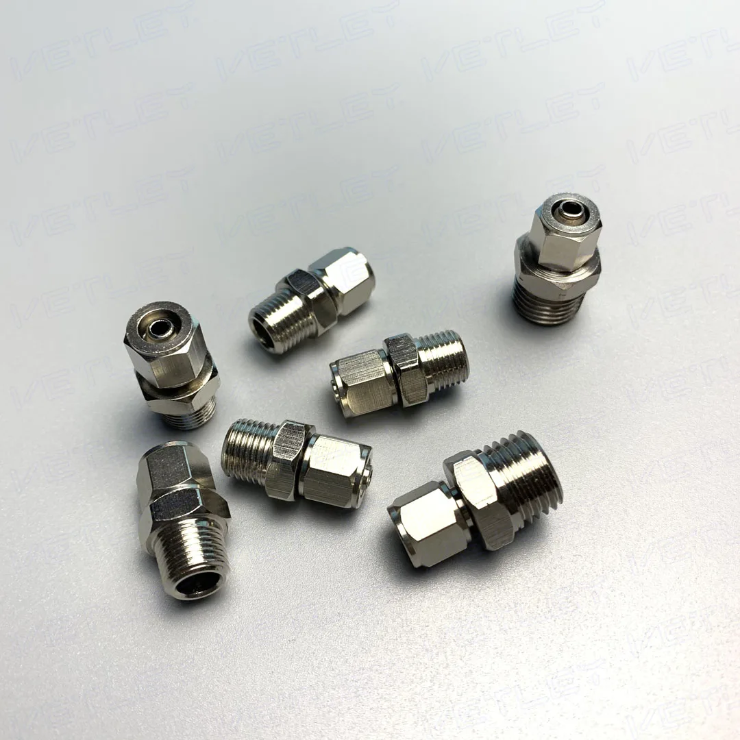 ДНЯО Америки с резьбой ниппель Штекерный разъем для КПК 6-NPT1/8 6-NPT1/4 латунный