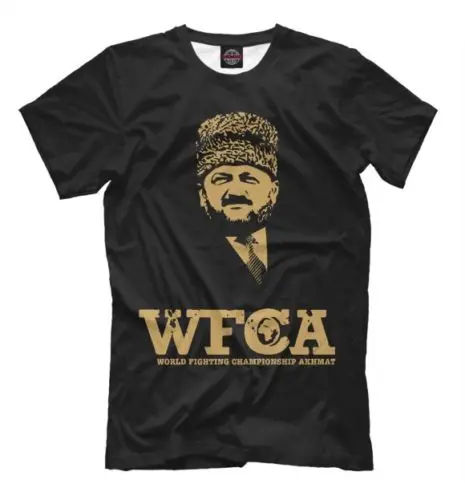 WFCA Akhmad fight club Футболка удобная футболка мужские Забавные футболки в стиле хип-хоп