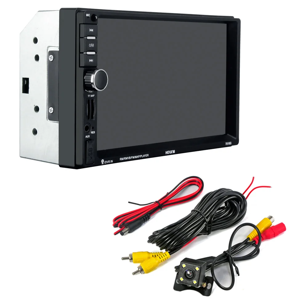 2 Din Автомобильный мультимедийный плеер + GPS-навигация камера карта 7 ''HD