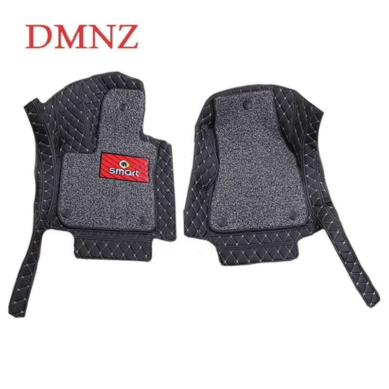 

Car carpet floor mat anti-dirt mat PU Leather foot pad For Mercedes Smart Fortwo Forfour Coupe 453car styling pedal Non-slip mat