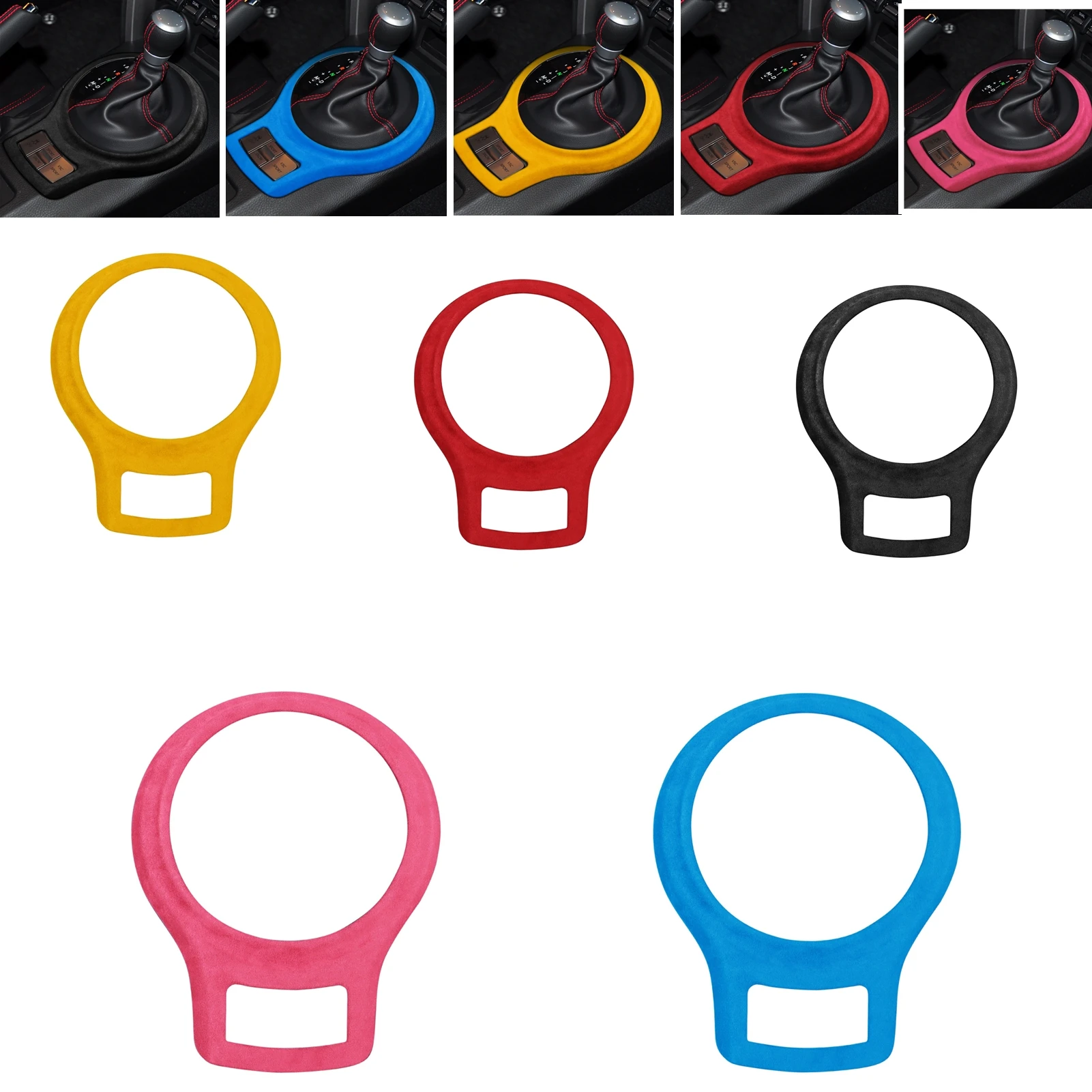 

For Subaru BRZ Toyota GT86 2012-2016 Console Gear Shift Box Panel Trim Cover Suede Leather Center Shifter Board Frame Sticker