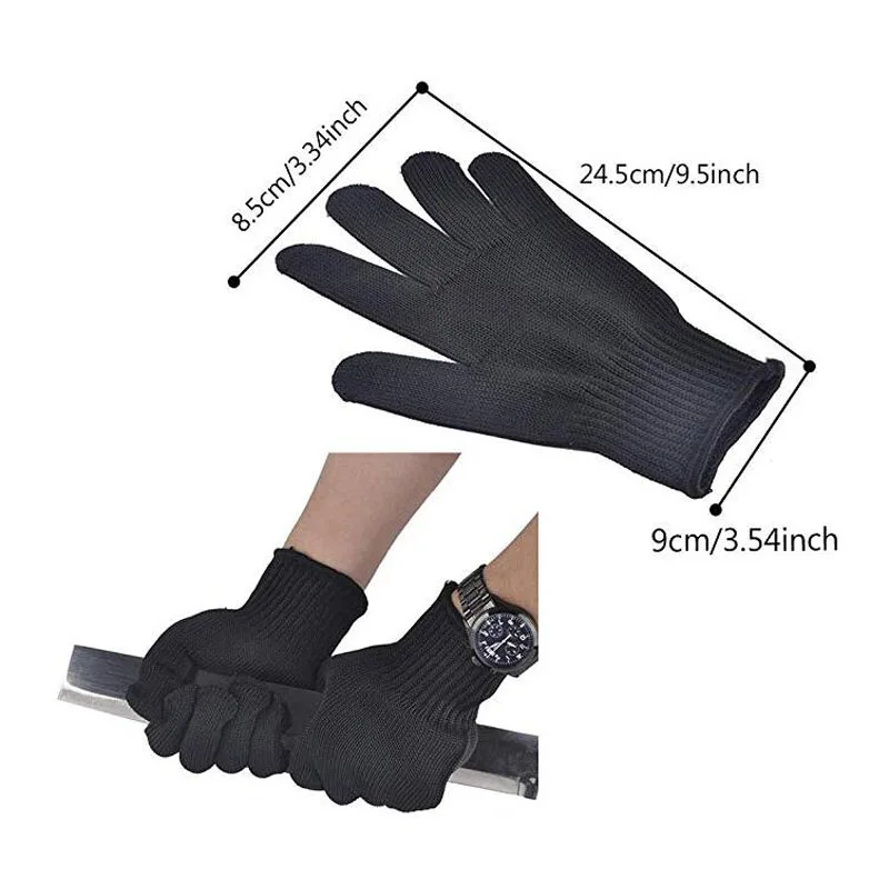 Защитные перчатки/перчатки для пищевой промышленности/черные металлические