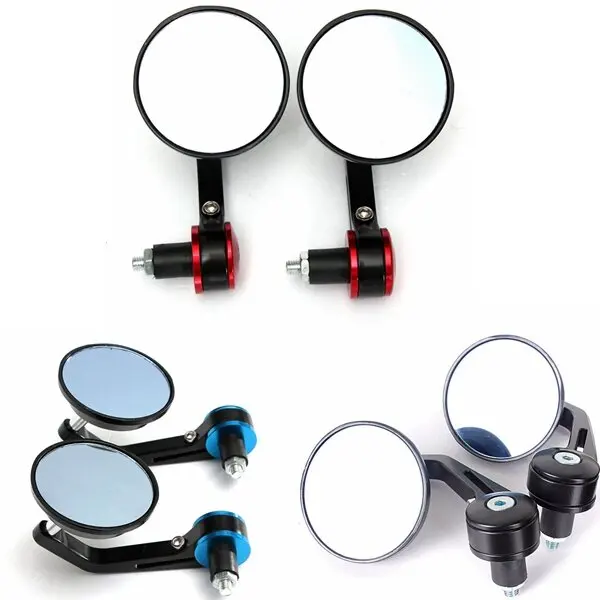 

7/8 inch Motorcycle Motor Bike Bar End Rear View Mirror Rrounded