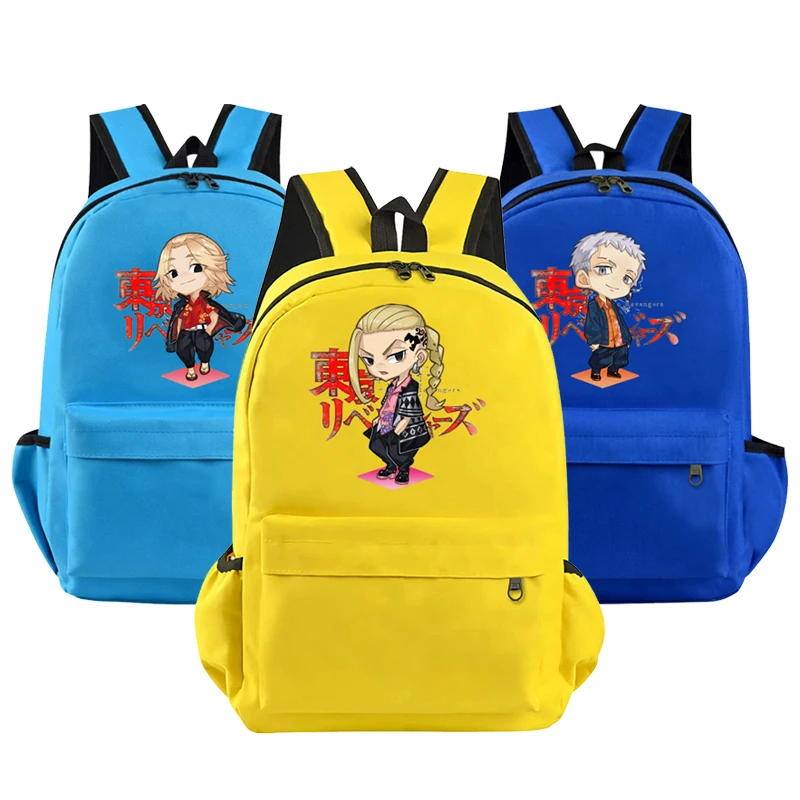 Рюкзак для мальчиков и девочек с рисунком из аниме Токио, школьный ранец брезентовый, вместительные дорожные сумки для подростков