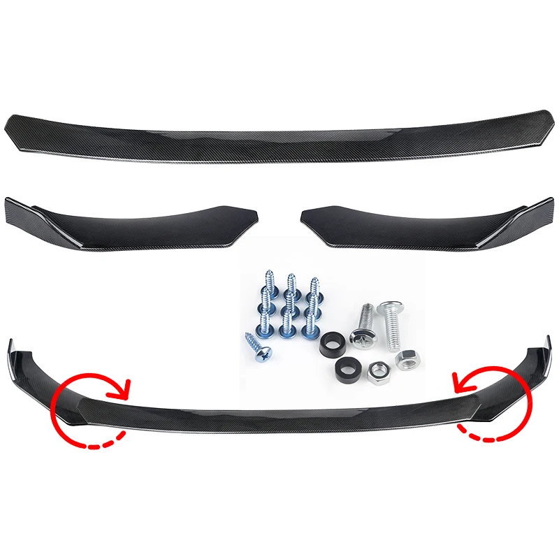 3PCS Universal Car Front Bumper Guard Protection For Honda Benz VW Passat Auto Protector Lip Splitter Cover | Автомобили и