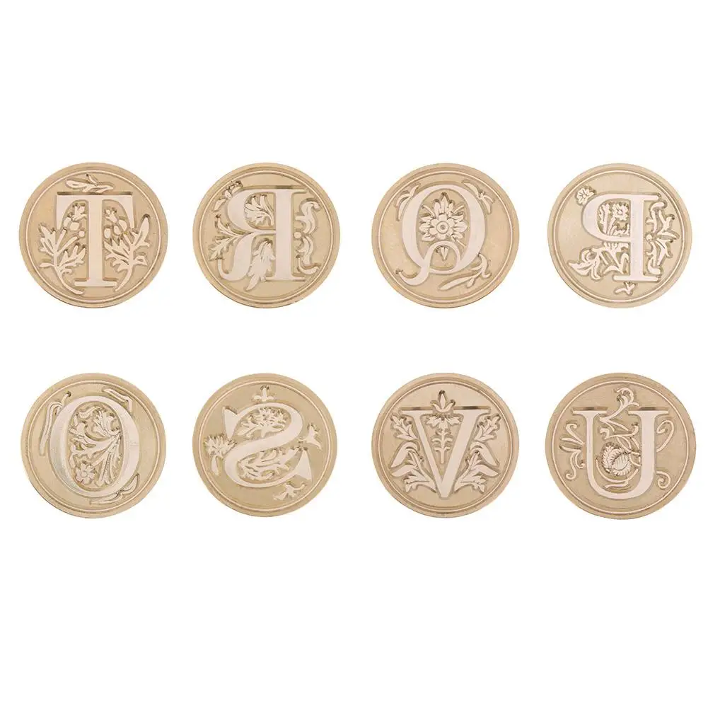 Печать восковая в ретро стиле 26 букв алфавита A-Z деревянная печать сменная Медная