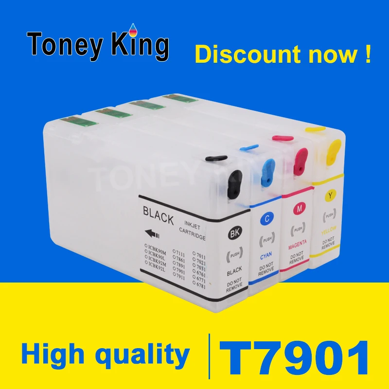 Тонкий картридж с чернилами T7901 T7902 T7903 T7904 для принтера Epson|Чернильные картриджи| |