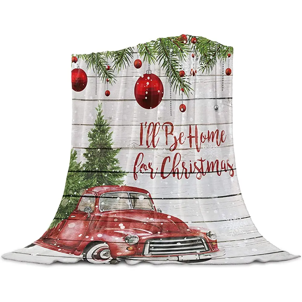 

Рождественское Флисовое одеяло s королевского размера, ультразвуковое пушистое плюшевое одеяло, двустороннее покрывало из микрофибры для ...