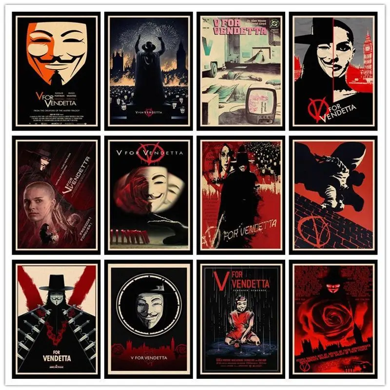 

Плакаты Perfect JL V для вендетты, ретро, крафт-бумага, высокое качество, живопись для домашнего декора, настенные наклейки HBB5