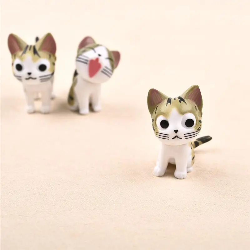

3pcs Set Miniature Fairy Garden Decorations Random Mini Cat Moss Micro World Bonsai Small Ornament Landscape Home Decoration