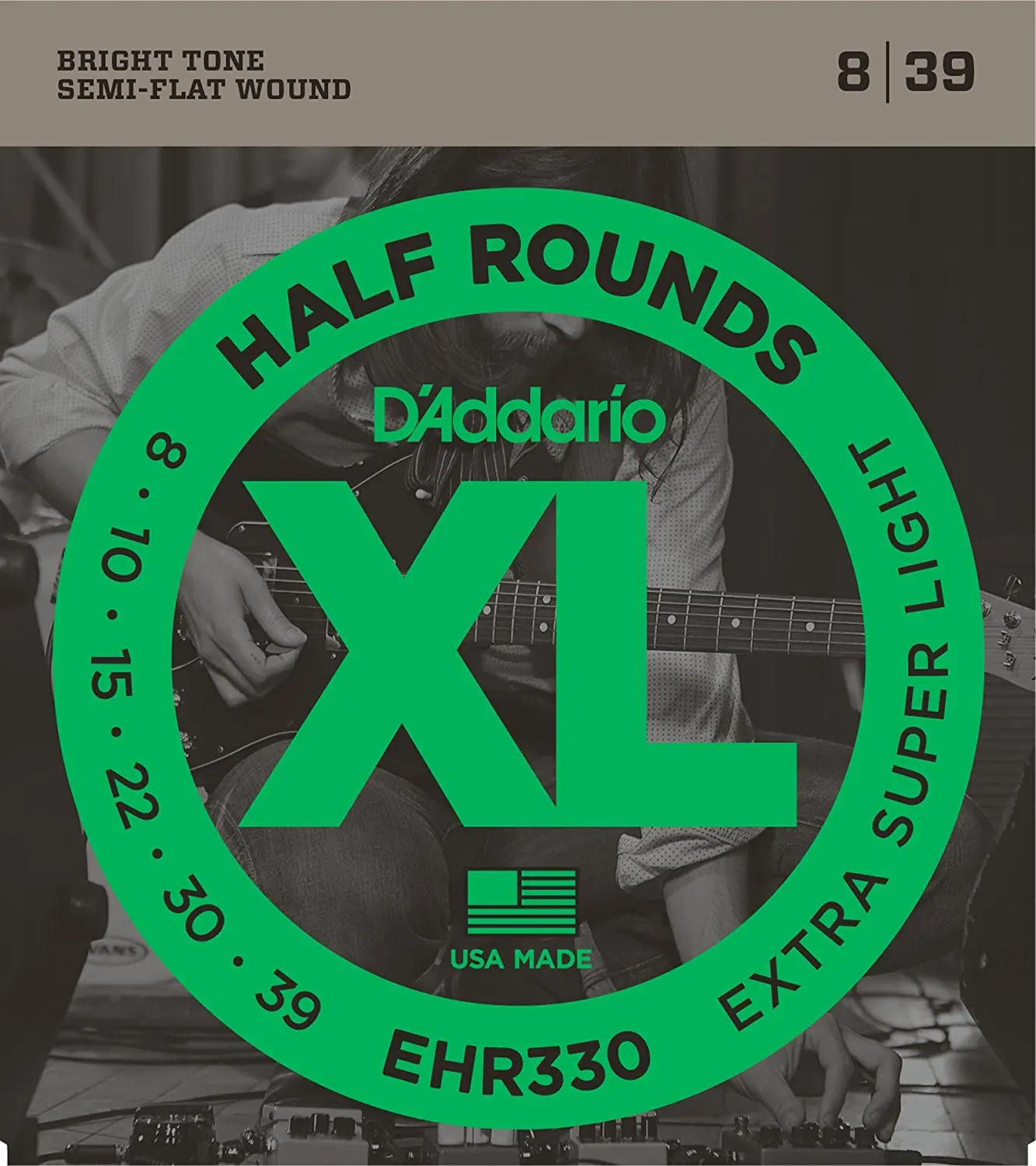 D'Addario EHR330 полукруглые разноцветные плоские с Электрогитары строки экстра супер