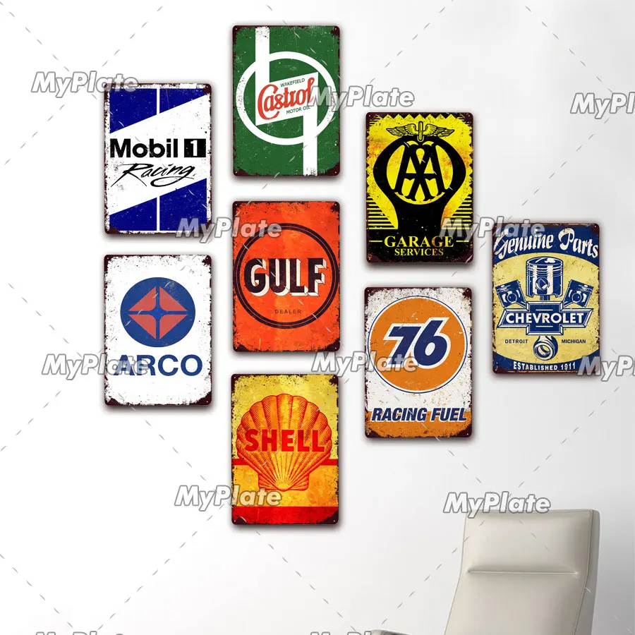 Моторная масляная металлическая вывеска винтажная Жестяная Табличка с надписью