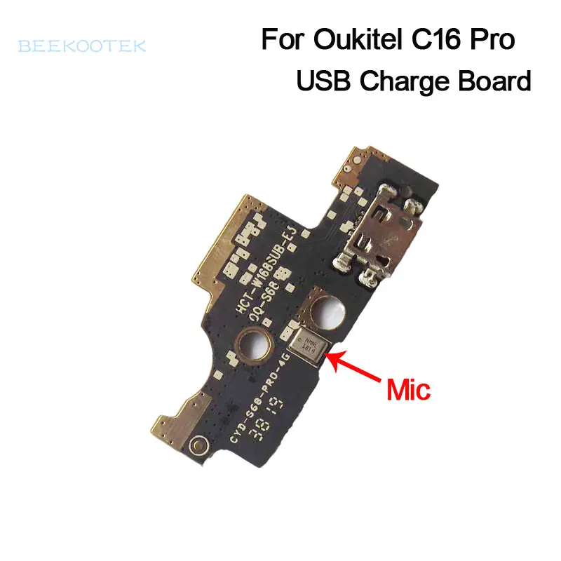 Б/у оригинальная печатная плата OUKITEL C16 PRO usb разъем зарядная с микрофоном Сменные